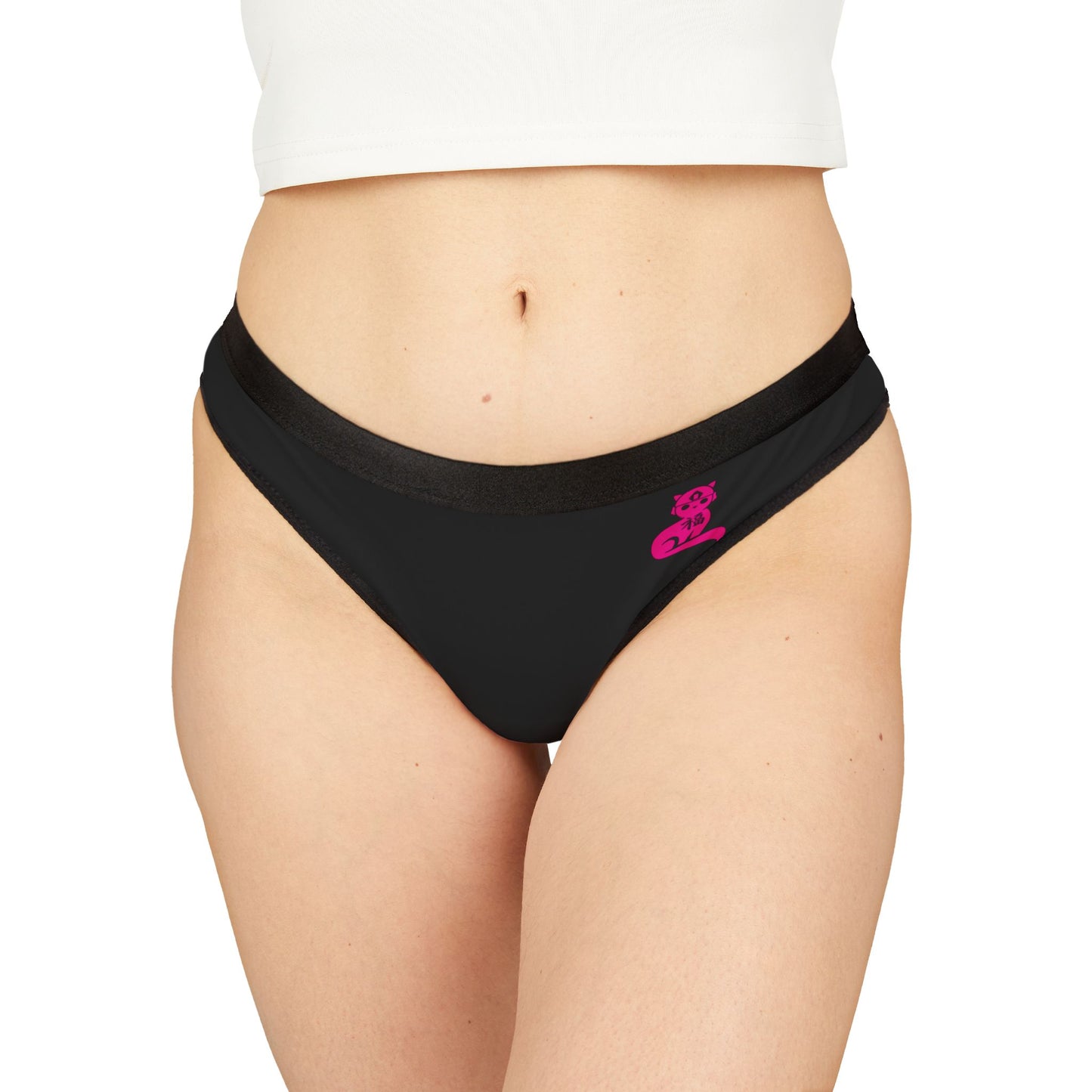 Women's Thongs pink cat