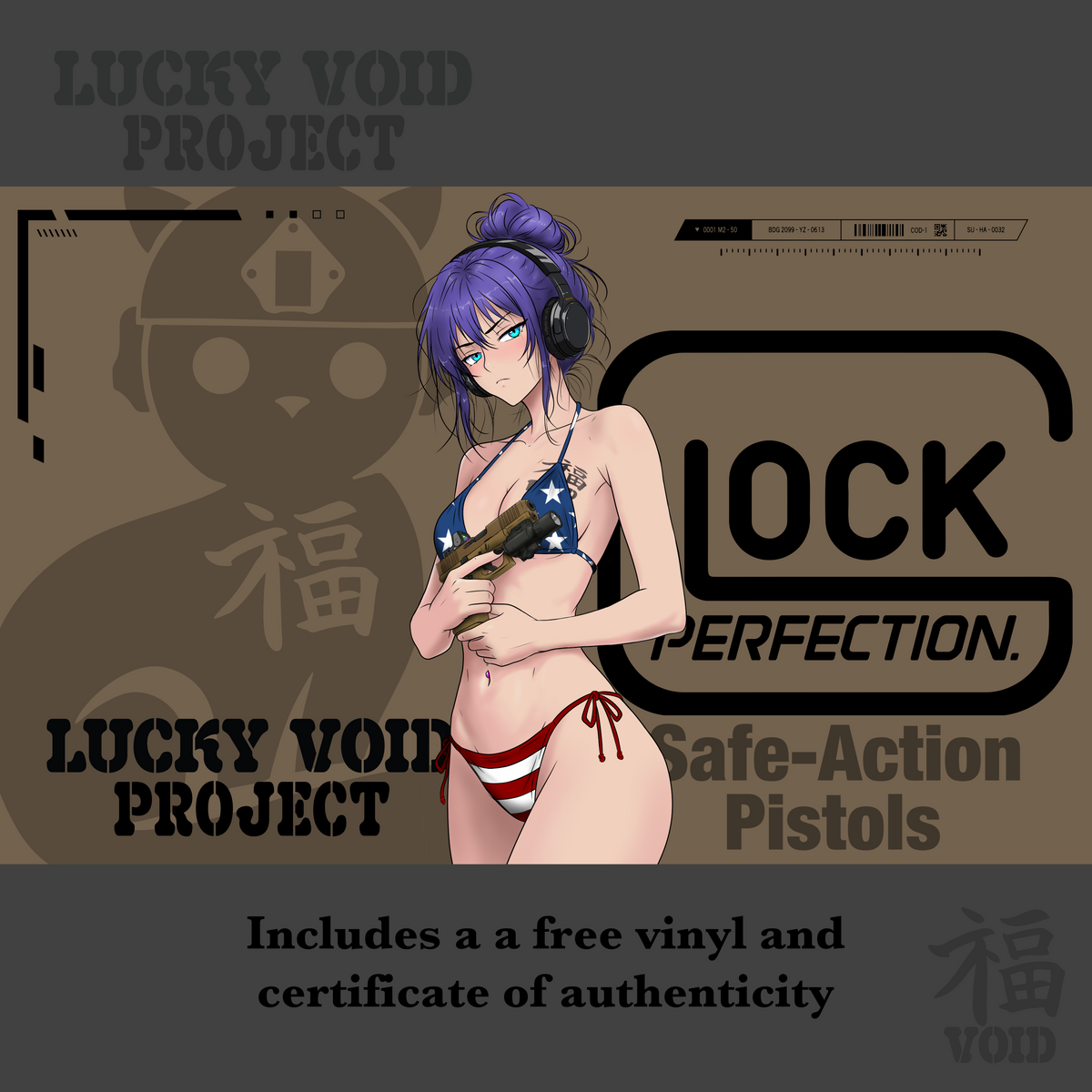 All American Waifu Glock Flag