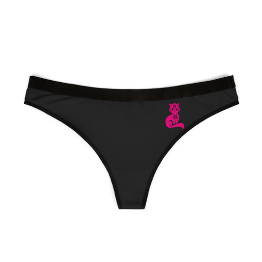 Women's Thongs pink cat
