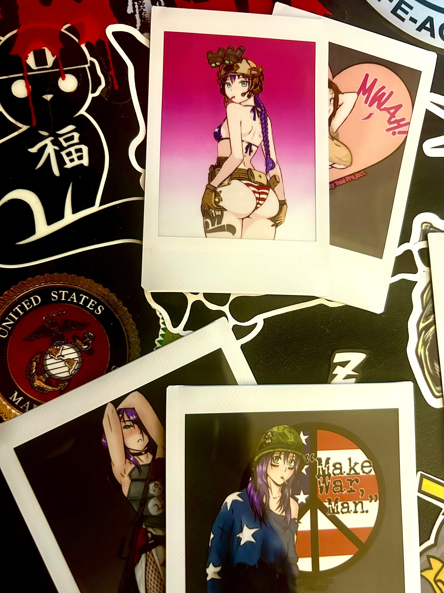 LV WAIFU Polaroid style prints
