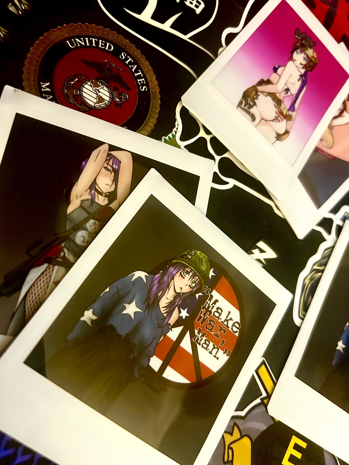 LV WAIFU Polaroid style prints