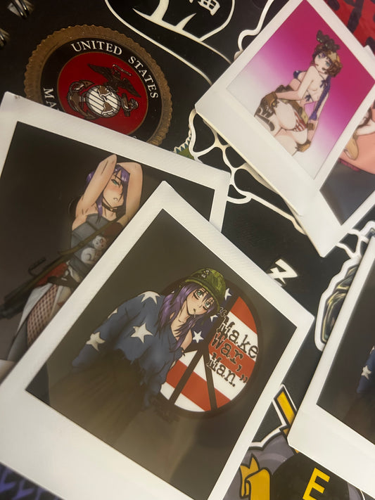 LV WAIFU Polaroid style prints