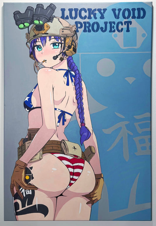 All American Waifu Painting by lucky void