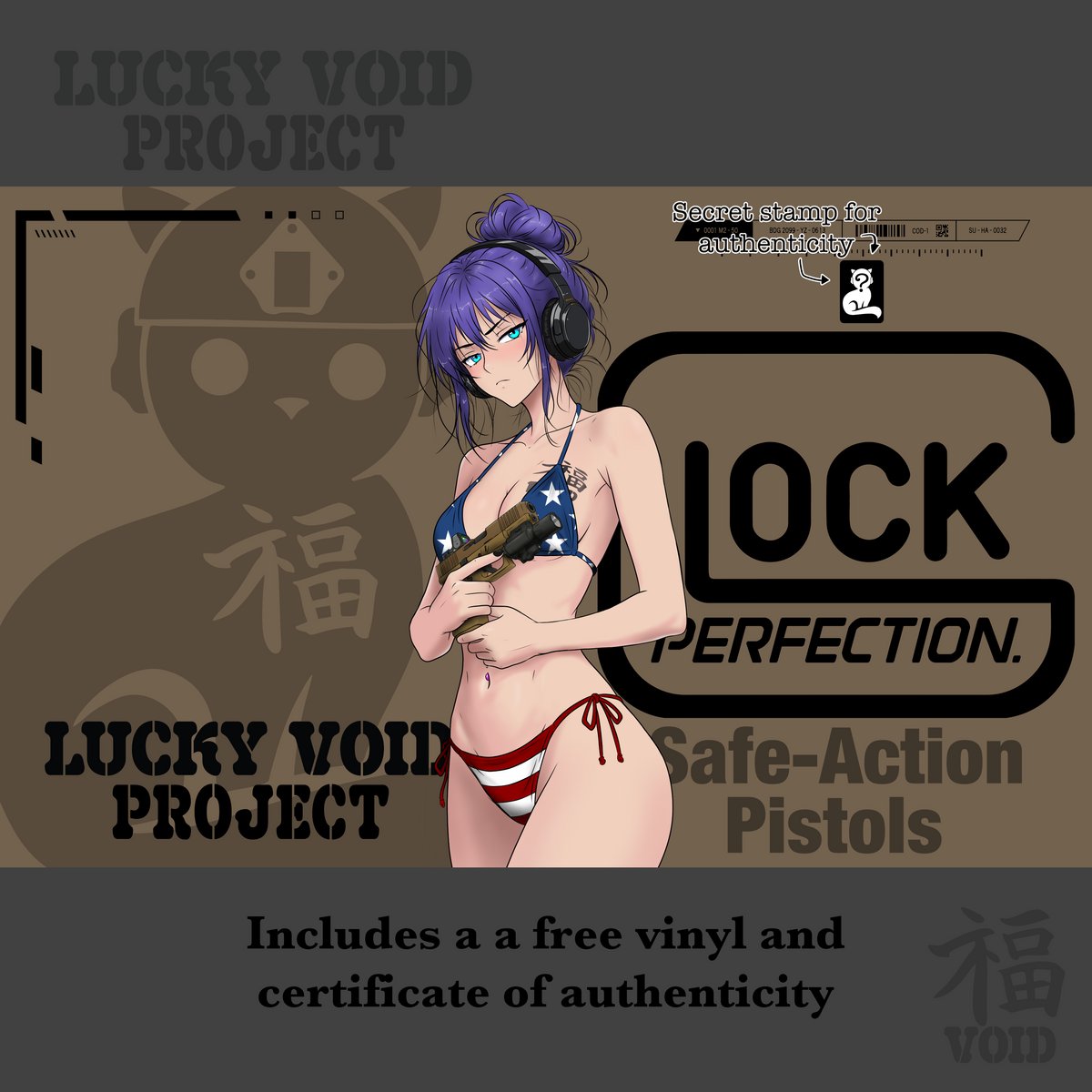 All American Waifu Glock Flag