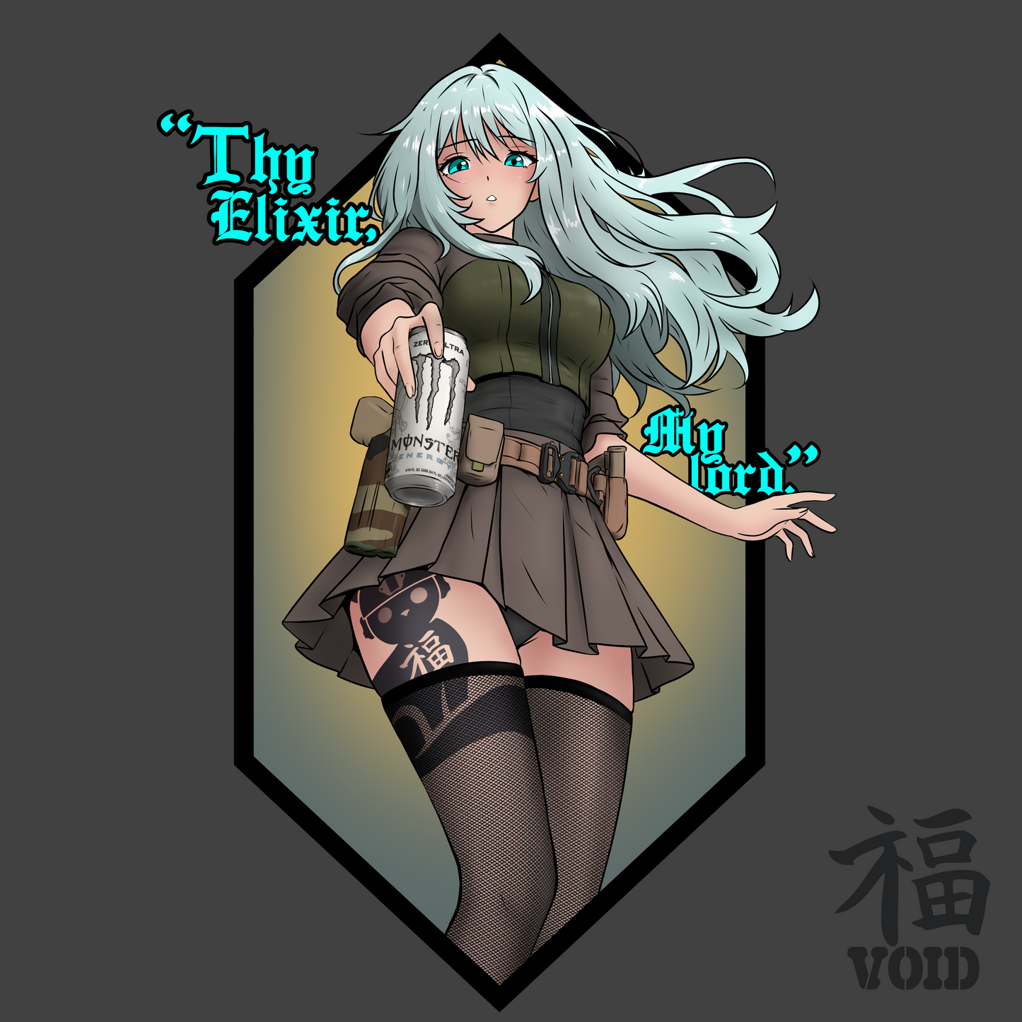 Monster waifu vinyl emblem 5”